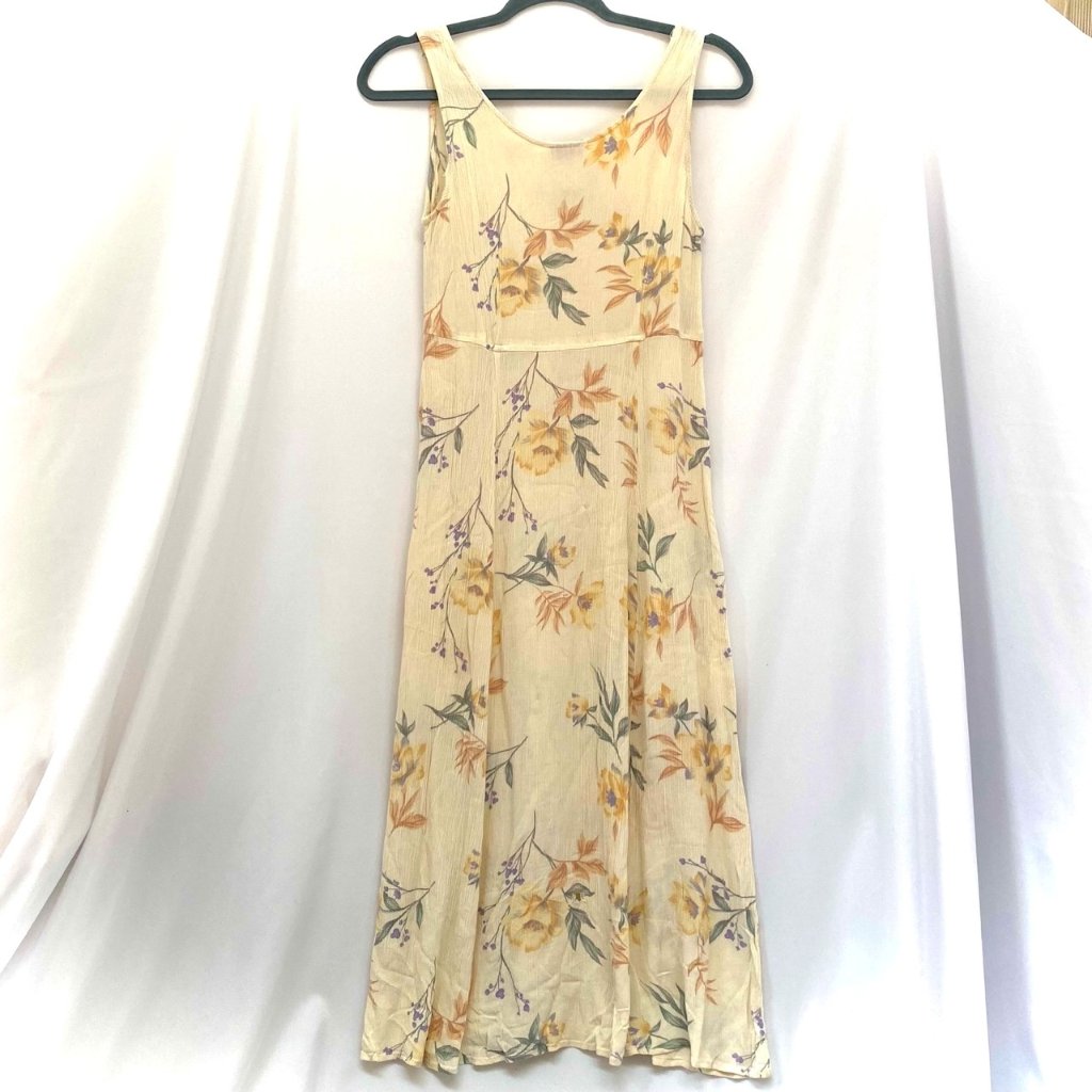 Vtg R&K Womens Midi Dress S/M Sweet Fairy Bloomcore Gauzy Beachy Y2k Read